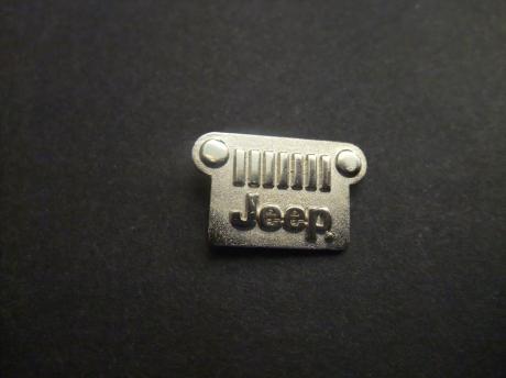 Jeep voorfront met logo zilverkleurig